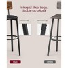 VASAGLE Bar Stools, Set of 2 PU Upholstered Breakfast Stools, 29.7 Inches Barstools with Back and Footrest, for Dining Room Kitchen Counter Bar - 4 of 4