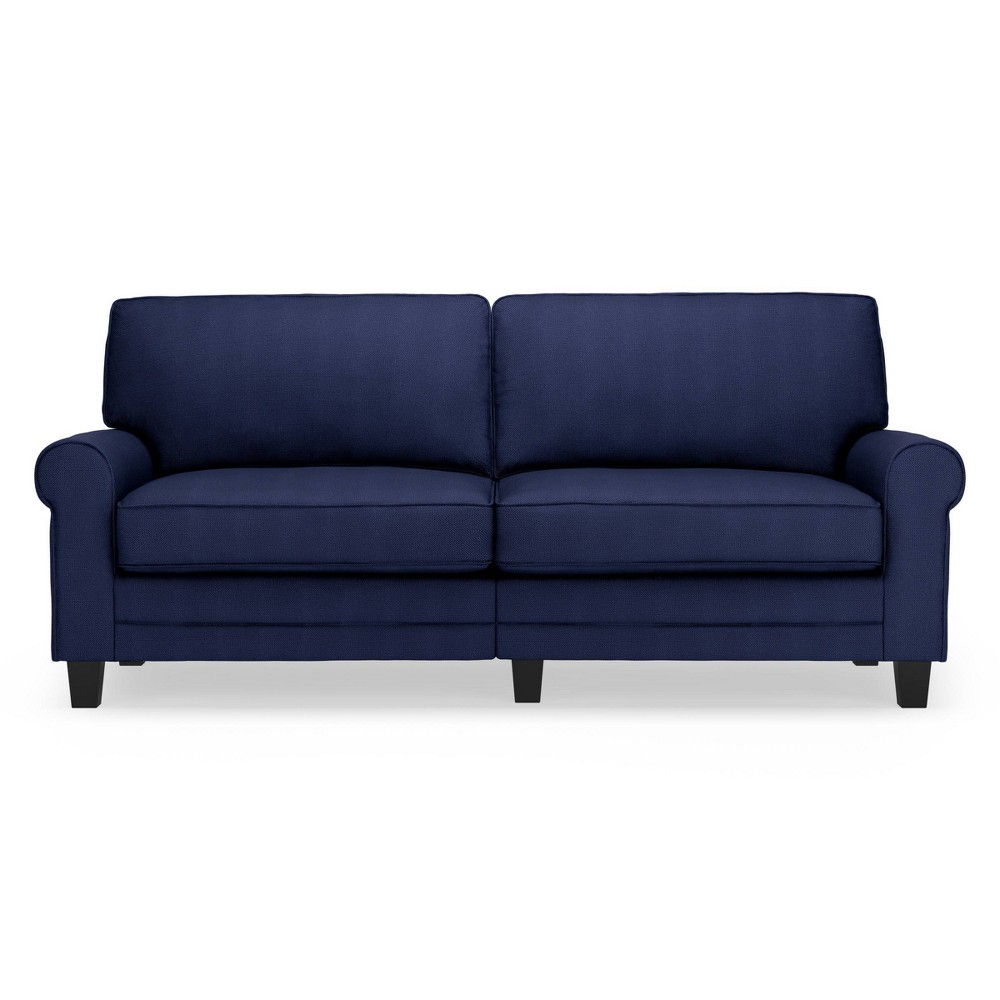 Photos - Sofa Serta 78" Copenhagen  Navy Blue: Upholstered Polyester, Wood Frame, Re 