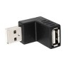 Unique Bargains USB 2.0 Type A Male to Female 90 Degree Right Angle Adapter Converter Black - 3 of 4