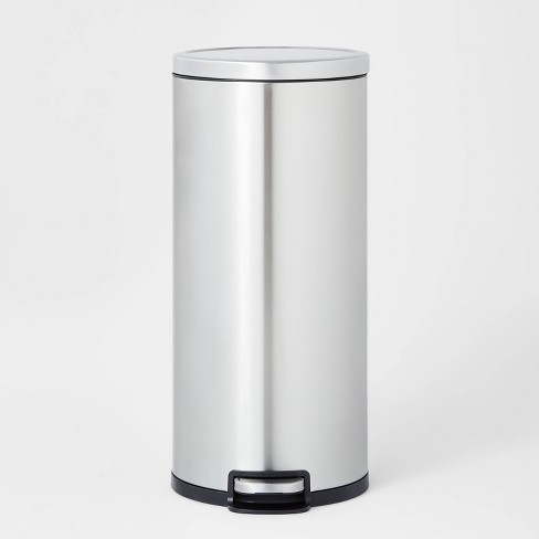 Stainless Steel Round Step-On Trash Can