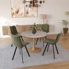 LeisureMod Bristol 36" Round Dining Table – MDF Top with Natural Wood Pedestal Base, Modern Kitchen & Dining Room Accent Table for Small Spaces - 2 of 4
