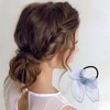Unique Bargains Grace Solid Bow Ribbon Hair Elastic Band 1 Pc - 2 of 4
