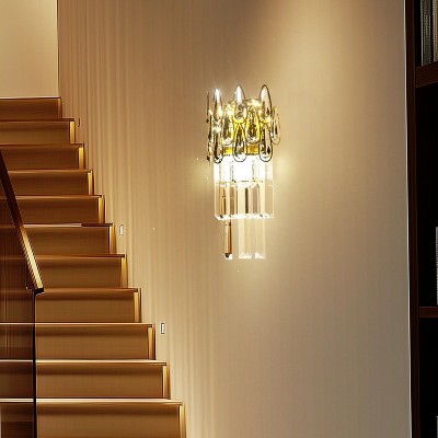 Crystal Wall Sconces E14 LED Light Fixture Luxury Indoor Vanity Wall Lamp
