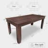 Farmhouse Dining Table 70.87 Inch,Brown Kitchen Table Seats 6-8 People - 2 of 4