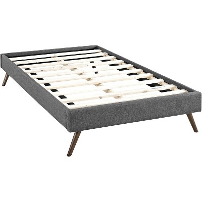 Modway Helen Twin Fabric Bed Frame with Round Splayed Legs