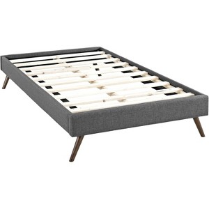 Modway Helen Twin Fabric Bed Frame with Round Splayed Legs - 1 of 2