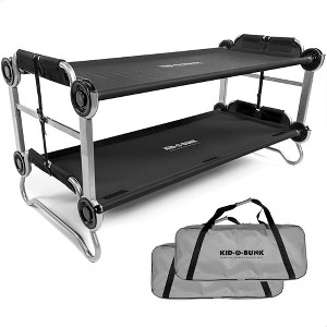 Disc-O-Bed Youth Double Cot Kid-O-Bunk, Modular for Bunk Beds, Dual Cots, or Bench with 2 Carry Bags - 1 of 4