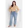 Women's Plus Size Amelila Pleat Bodysuit - latte | CITY CHIC - 3 of 4