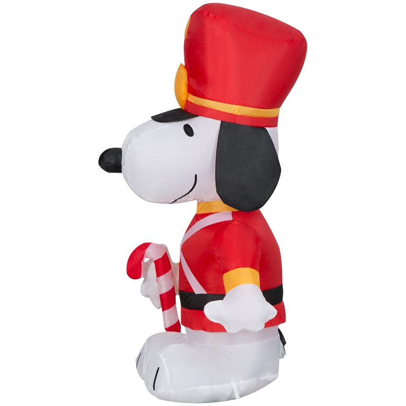 Gemmy Christmas Inflatable Snoopy as Toy Solider, 3.5 ft Tall, Multi, 3 of 7