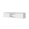 49.25" Manufactured Wood Floating TV Stand Wall Unit with 2 Doors, Open Shelf, and Cable Management for Living Room - 2 of 4