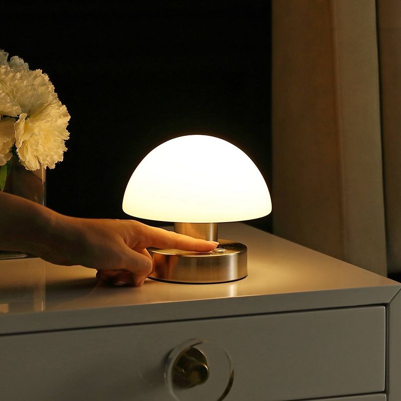 5.75" Zoe Modern Minimalist Iron Rechargeable Integrated LED Table Lamp - JONATHAN Y, 2 of 11