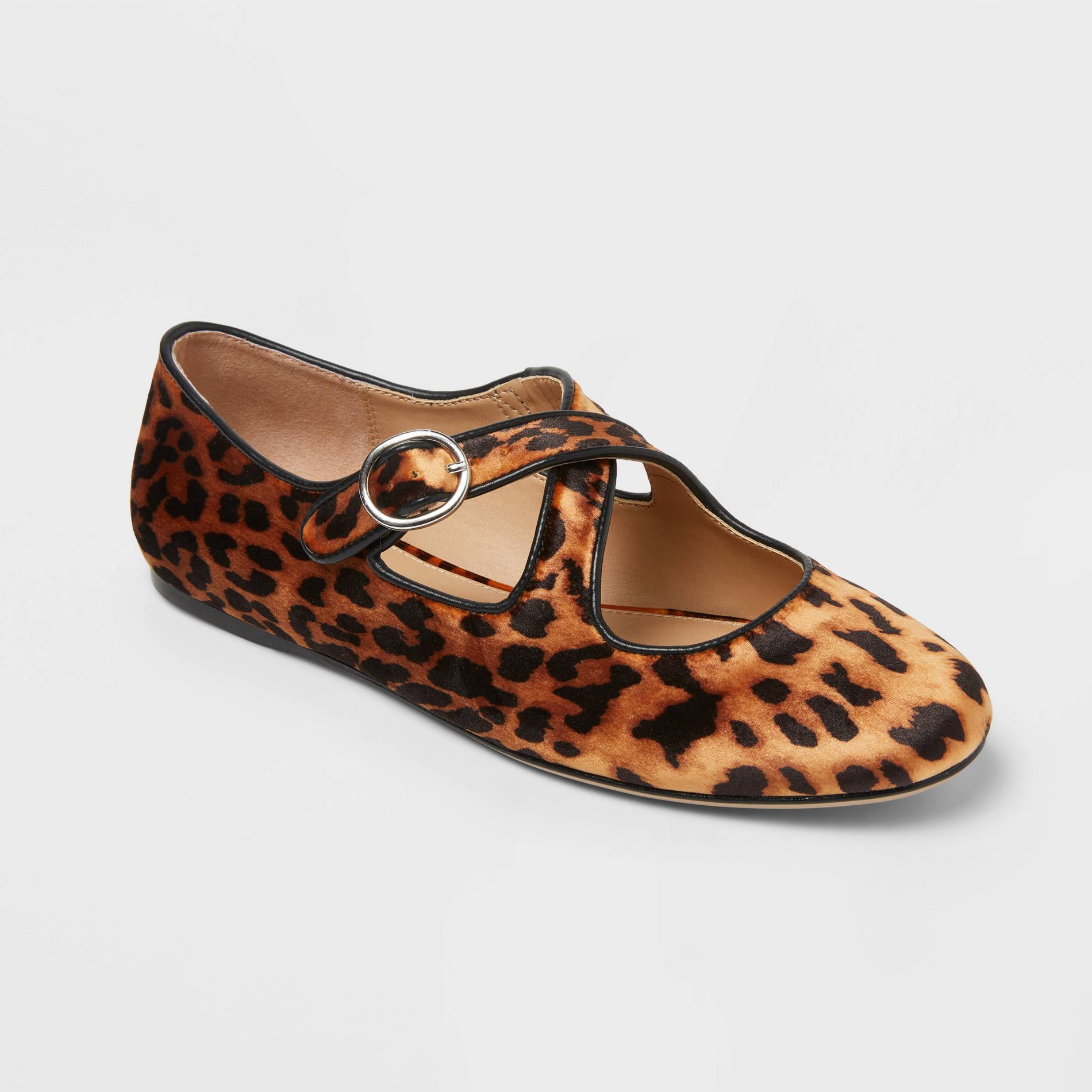 Women’s Tasmin Leopard Print Flats – A New Day™ Light Brown