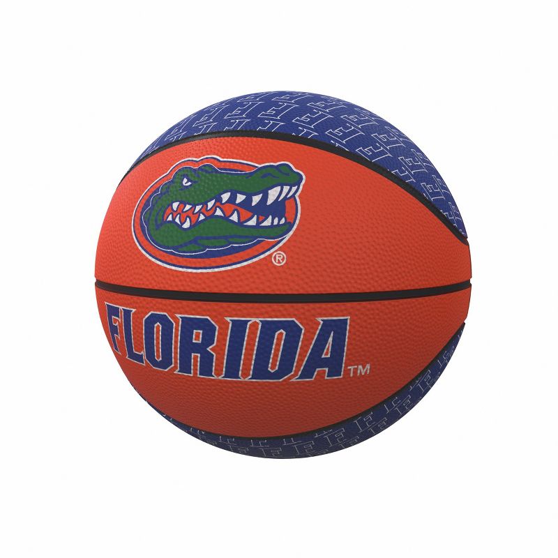 NCAA Florida Gators Repeating Logo Mini-Size Rubber Basketball, 1 of 2