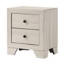 Sapphtopaz Rustic Style Nightstand with 2 Drawers Wooden Night Stand with Round Handles Farmhouse Small Bedside Table for Bedroom,Living Room - 3 of 4