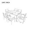 7-Piece Steel Patio Dining Set Weather Resistant Outdoor Table and Chairs for Balcony, Backyard, Deck or Garden Gathering–The Pop Home - 4 of 4