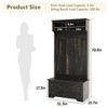 4-in-1 Coat Rack with Flip-top Door Storage Cabinet, Mud Room Bench Hall Tree, 5 Hooks, Dark Brown - 2 of 4