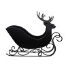 Transpac Metal 12.2 in. Black Christmas Matte Reindeer Container - 3 of 4