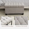 Airsurfer Storage Ottoman Bench with Legs – 30"x16" Footrest and Storage Chest, Supports 660 lb, Ideal for Bedroom, Entryway, or Living Room Use - 4 of 4