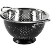 Gourmet Colander, 5qt capacity, Stainless Steel with Handles and Elevated Pedestal Foot, Bold Black - 4 of 4