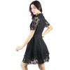 Artyska Women's Elegant Floral Lace Dress V Neck Short Sleeve Cocktail Party Dress - 4 of 4