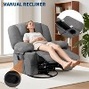 Massage Rocking Recliner Chair - 360° swivel with heat, vibration & cup holders for living room, bedroom & home theater. - 3 of 4
