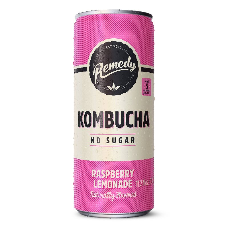 Remedy Raspberry Lemonade Kombucha - 4pk/11.2 fl oz Cans, 6 of 9