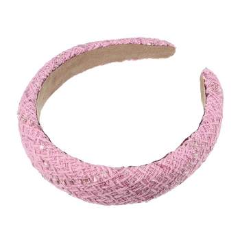 Unique Bargains Women's Retro Style Fabric Headband Deep Pink 1 Pc