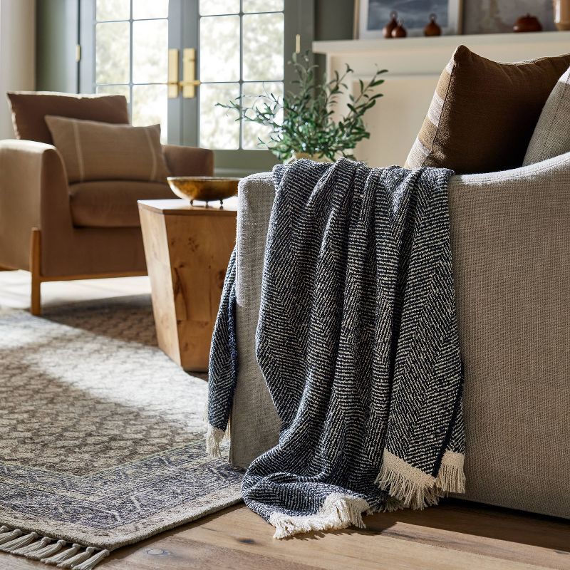 Herringbone Frayed Edges Throw Blanket - Threshold™ designed with Studio McGee, 3 of 7