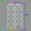 2 Pack Metal Garden Trellis, Garden Trellis Climbing Plants, Garden Trellis Modern With 71" X 40" For Climbing Plants Outdoor-Cuddlewood - 4 of 4