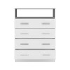 NicBex Modern Wooden Dresser with 3 Spacious Drawers and 1 Door Minimalist Closet Storage for Bedroom, Living Room, Hallway - 3 of 4