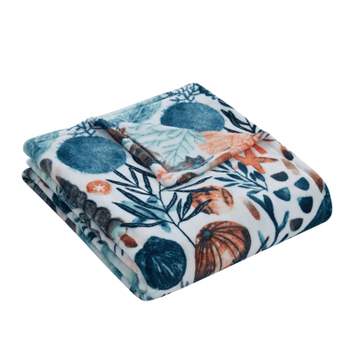 50"x70" Oversized Coast Sea Life Plush Throw Blanket - VCNY Home