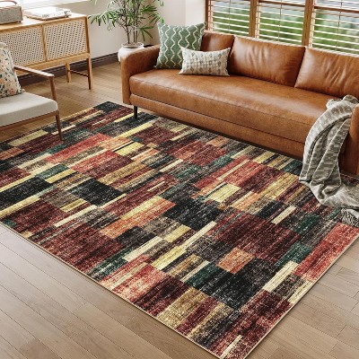 Washable Runner Rug Non Slip Kitchen Rugs Modern ndoor Entryway Rug Farmhouse Soft Bath Mat Stain Resistant Carpet for Bedroom Hallway Laundry