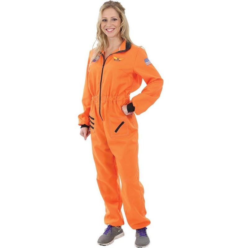 Orion Costumes Women's Orange Astronaut Costume, 1 of 2