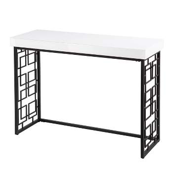 Cobepers Contemporary Console Table Brown/White - Aiden Lane
