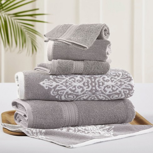 Jacquard Weaving Assorted Cotton Kitchen Towels Set of 6