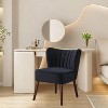 Modern Velvet Accent Chair Set of 2, Soft Upholstered Living Room Chair with Wooden Legs - 2 of 4