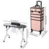 Byootique Folding Manicure Nail Table 4in1 Rolling Makeup Train Case - 4 of 4