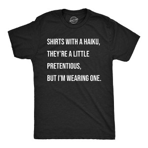 Mens Funny T Shirts Shirts With A Haiku Sarcastic Poem Graphic Novelty Tee For Men - Crazy Dog Men's T Shirt - 1 of 4
