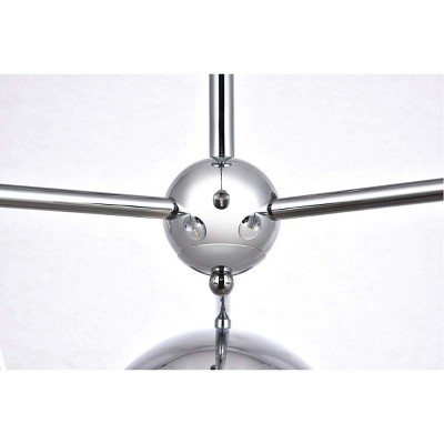 Elegant Chrome and Clear Glass 36" Modern Pendant Light