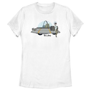 Women's Rick And Morty Cool Captain and His Spaceship T-Shirt - 1 of 4