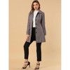 INSPIRE CHIC Women's Peter Pan Collar Single Breasted Winter Long Overcoat - 3 of 4