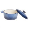 Gibson Our Table 2 Quart Enameled Cast Iron Dutch Oven With Lid In Denim - 2 of 4