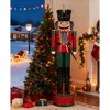 Classic Iron Nutcracker Holiday Decor in Green and Red with Durable Iron Construction, 64.75 Inches Tall - 2 of 4