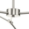 Progress Lighting Haas 6-Light Chandelier, Brushed Nickel, Opal Glass Globes, Design Series - 2 of 4