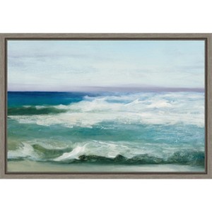 Amanti Art Azure Ocean by Julia Purinton Canvas Wall Art Print Framed 23-in. x 16-in. - 1 of 4