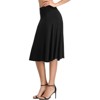 Women's Casual Pleated Midi Skirt Ruffle Hem Flowy A Line High Waist Elastic Waistband Midi Skirt - 3 of 3