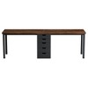 Resenkos Computer Desk, Office Desk, Study Desk,78.7" Two Person Desk, Long Computer Desk with 5 Drawers,Rustic Brown & Black - 4 of 4