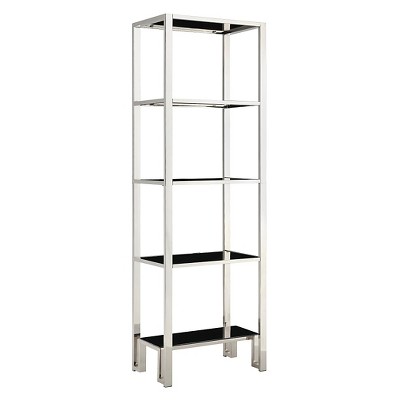 73" Hurst 4 Shelf Bookshelf Chrome - Inspire Q