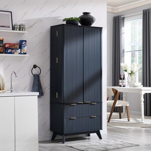 SinCiDo 72" Pantry Cabinet, Kitchen Pantry Storage Cabinet, with 10 Door Shelves & 2 Drawers, Wood Cupboard for Kitchen & Living Room - 1 of 4