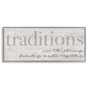 Stupell Industries Family Traditions Heartfelt Phrase, 24" x 10" - 1 of 4